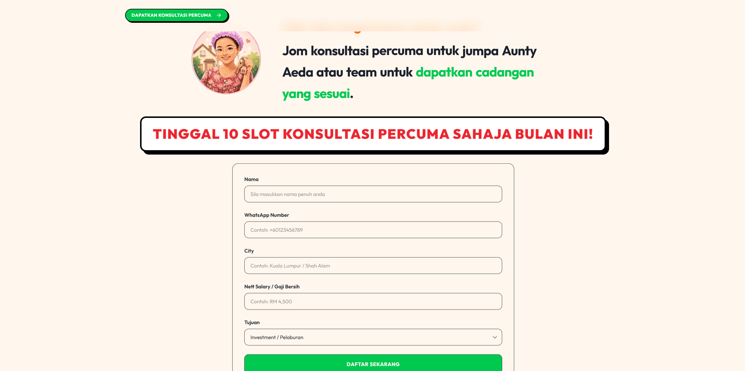 A form for users to register. Information stored in a Google Sheet.